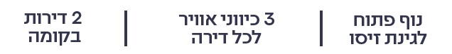 נוף פתוח לגינת ויצו 3 כיווני אוויר לכל דירה _ 2 דירות בקומה